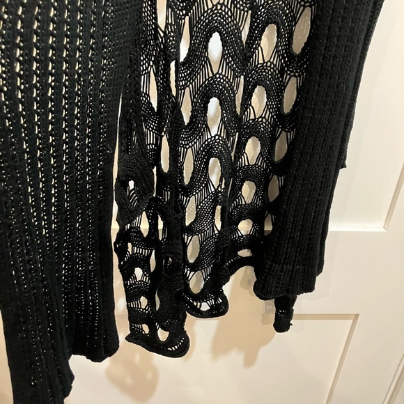 BCBGMaxAzria medium Womens New with tags Black Open-Knit Sweater - Picture 14 of 16